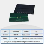 Wholesale 6V Mini Solar Panel 70mA 100mA 150mA 210mA 250mA 500mA 550mA Solar Cell Epoxy Board DIY Battery Power Charger Module - Image 10