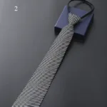 8Cm Daily Wear Lazy Zipper Cravat Necktie Accessories Men's Tie Jacquard Classic Fashion Wedding Party Gift Men Slim Skinny Tie - Image 4