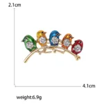 Rhinestone Phoenix Brooches for Women Unisex Enamel Bird Animal Pins Event Party Backpack Decoration Clothes Accessories - Image 7
