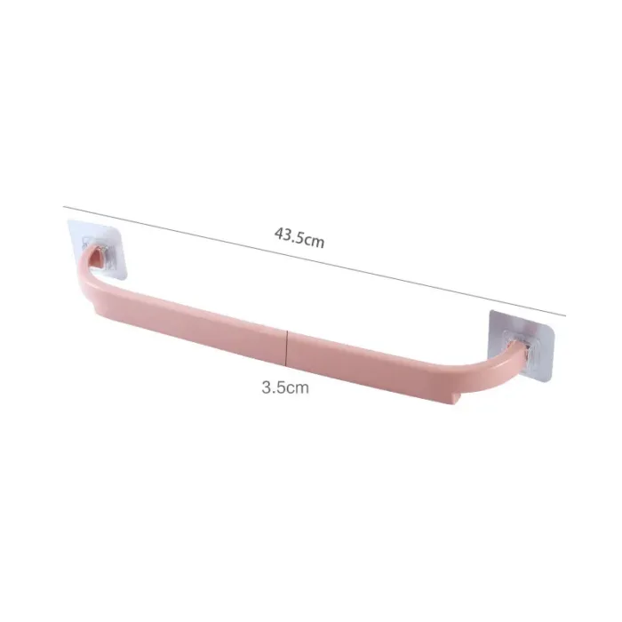 Adhesive Towel Rack Bathroom Towel Bar Shelf Wall Mounted Towels Hanger Toilet Suction Cup Holder Kitchen Bathroom Organizer - Image 6