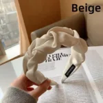 New Fashion Hair Hoop Hair Bands for Women Girls Pleated Wide Edge Solid Color Headbands Wide Hairband Hair Accessories Headwear - Image 14