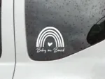 Baby Sticker | Baby on Board |  parents pregnant boy girl stroller van station wagon rainbow grandpa grandma family