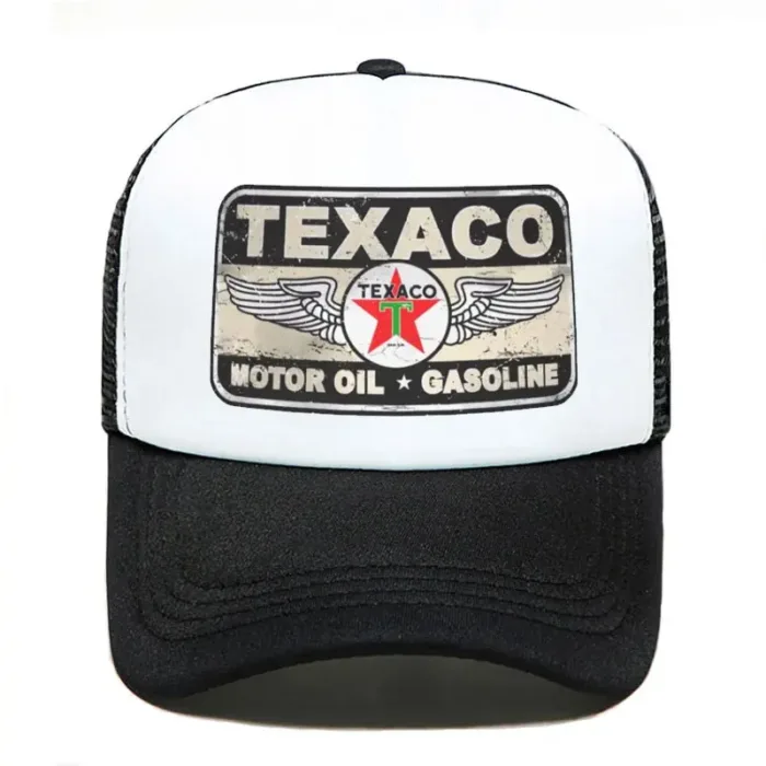 Punk Unisex Vintage Texaco Sign Trucker Hat Adult Adjustable Baseball Cap for Men Women 2023 Summer Hip Hop Snapback Caps - Image 1