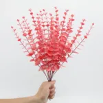5pcs/Lot Artificial Gold Eucalyptus Branch Stem Artificial Plants for Home Wedding Flower Arrangement Greenery Decoration - Image 7