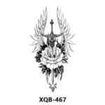 210 * 114mm Dragon, Snake, Lion Tattoo Sticker For Men And Women Black And White Color Transfer Printing Temporary Tattoos Art - Image 2