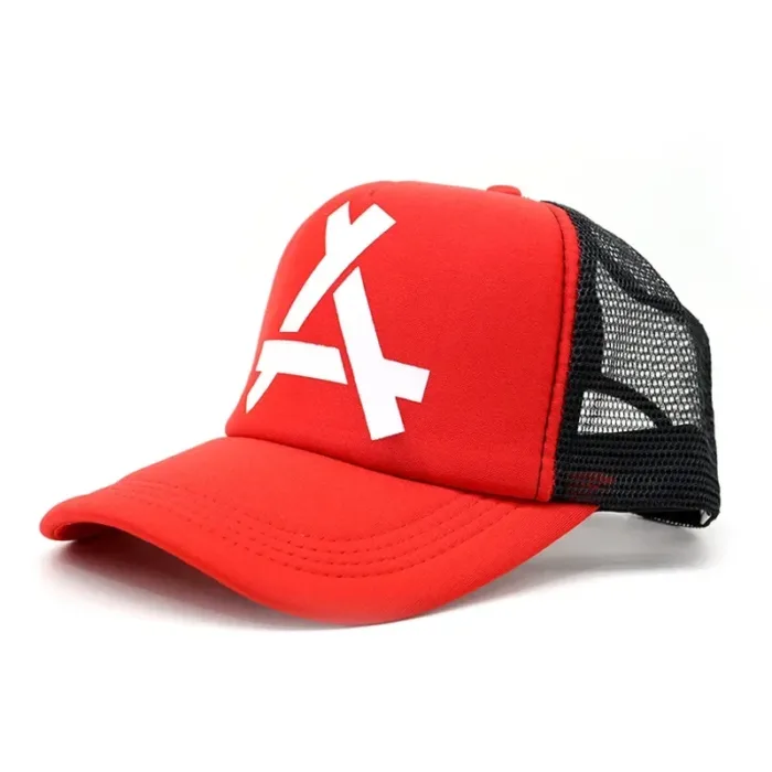 Embossed Triangle Mesh Baseball Caps Women Breathable Mesh Snapback Hats Red Black Casual Sport Hats Cap Unisex Men Fishing - Image 9