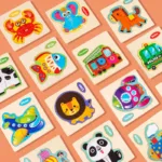 Montessori Wooden 3D Jigsaw Puzzle Cartoon Animals Children Learning Cognition Intelligence Puzzle Game Educational Toy for Kids - Image 3