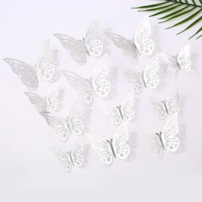 12pcs Suncatcher Sticker 3D Effect Crystal Butterflies Wall Sticker Beautiful Butterfly for Kids Room Wall Decal Home Decoration - Image 10