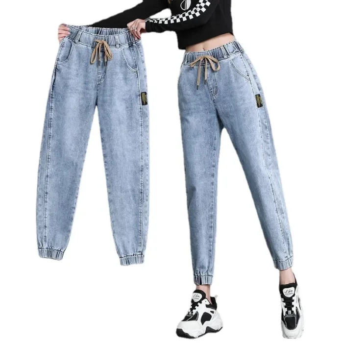 2024 Harem Pants Vintage High Waist Woman Jeans Ankle Length Mom Jeans Denim Pants for women clothes high waisted jeans - Image 4