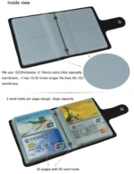 100% Genuine Leather Credit Card Holder Men Card Wallet ID Holder Women Business Card Case Large capacity with 60 Slots MC-902 - Image 6