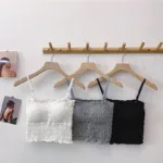Tube Tops For Ladies Sexy Women Summer Bras Solid Color Underwear Breathable Brassiere Girls Fashion Tank Tops Cropped Top Black - Image 2