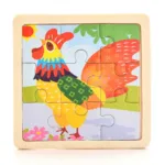 Baby Wooden Montessori Puzzle Child Game Wooden Puzzle 3D Cartoon Animal Puzzle Babies Toys Puzzles For Kids 1 2 3 Year Old - Image 9
