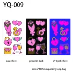 Luminous Temporary Tattoos Stickers Fluorescent Neon In Dark Illuminate Tattoo Elephant/Love Heart Shoulder Tattoo Party Sticker - Image 24