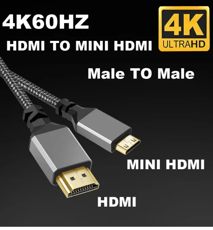 4K@60HZ Nylon Braid HD Compatible V2.0 HDMI TO MINI HDMI MINIHDMI Extension Male to Male Plug Cable 1M/1.5M/2M/3M/5M/10m hdtv tv - Image 4