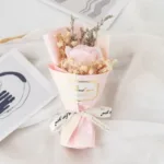 Artificial Soap Flower Rose Bouquet Gift Bags Valentine'S Day Birthday Gift Wedding Home Decor 3 Heads Rose Soap Bouquet Gift - Image 13