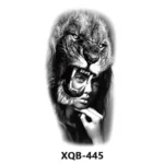 210 * 114mm Dragon, Snake, Lion Tattoo Sticker For Men And Women Black And White Color Transfer Printing Temporary Tattoos Art - Image 34