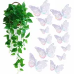 12pcs Suncatcher Sticker 3D Effect Crystal Butterflies Wall Sticker Beautiful Butterfly for Kids Room Wall Decal Home Decoration