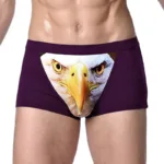 Boxer Men Underpants Modal Men's Wolf Panties Cartoon Animal Funny Boxers U Pouch Bulge Underwear Men  Lingerie Gift - Image 3