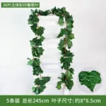 Artificial Grape Leaf Green Vine Sweet Potato Leaf Rattan Plastic Decor Ceiling Vegetable Fruit Orchard Outdoor Wedding Pendant - Image 11