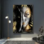 Modern Black Gold African Woman Portrait Wall Art Posters Living Room Home Decor Canvas Painting Mural Prints Pictures Cuadros - Image 6