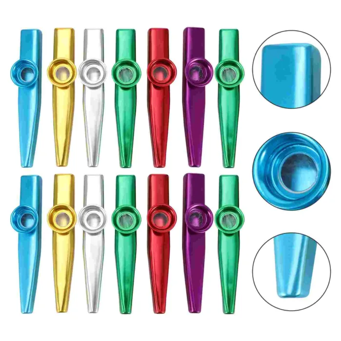 Metal Kazoo Lightweight Portable for Beginner Flute Instrument Music Lover Woodwind Instrument Simple Design Lightweight Whistle - Image 3