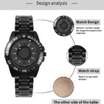 EUTOUR Original Magnetic Sport Luxury Simple Quartz Waterproof Men's Watch Leather Steel Strap Business Fashion Casual Watch - Image 3