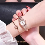 Fashion Set Women Watches Luxury Magnet Buckle Flower Rhinestone Watch Ladies Quartz Wrist Watch Bracelet Set Reloj Mujer - Image 2