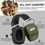 ZOHAN Shooting Ear Protection Safety Earmuffs Noise Reduction Slim Passive Hearing Protector for Huning NRR26dB - Image 4