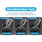 Thermal Coffee Carafe Tea Pot - 304 Stainless Steel Double Wall Vacuum Insulated, Cool Touch Handle, Hot & Cold Retention, 600ml - Image 3