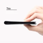 YUECIMIE Black Carbon Fiber Thin Credit Card Holder Slim RFID Wallets Pu Leather Driver License Cover Holder For Men Card Wallet - Image 2