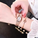 Fashion Set Women Watches Luxury Magnet Buckle Flower Rhinestone Watch Ladies Quartz Wrist Watch Bracelet Set Reloj Mujer - Image 3