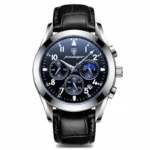 POEDAGAR Men Watches 2021 New Fashion Leather Waterproof Luminous Top Brand Luxury Mens Quartz Wristwatch Relogio Masculino - Image 9