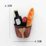Home decoration magnetic refrigerator paste sticky notes bread machine tomato egg pan teapot milk model fridge magnet collection - Image 27