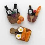 Home decoration magnetic refrigerator paste sticky notes bread machine tomato egg pan teapot milk model fridge magnet collection - Image 2