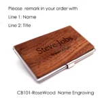 RFID Smart Wallet Wood ID Card Holder Automatically Solid Metal Bank Credit Card Holder Business CUSTOMIZE Promotion Gift - Image 12