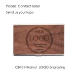 RFID Smart Wallet Wood ID Card Holder Automatically Solid Metal Bank Credit Card Holder Business CUSTOMIZE Promotion Gift - Image 13