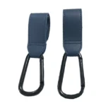 Convenient Baby Stroller Hooks Clips Stroller Accessories Aluminum Alloy Carabiner for Hanging Diaper Bags PU Leather - Image 9
