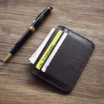 LANSPACE leather men's card holder brand wallet card holder handmade card id holders - Image 2