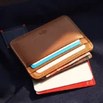 LANSPACE leather men's card holder brand wallet card holder handmade card id holders - Image 3