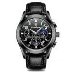 POEDAGAR Men Watches 2021 New Fashion Leather Waterproof Luminous Top Brand Luxury Mens Quartz Wristwatch Relogio Masculino - Image 18