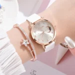 Women Fashion White Watch Quartz Leather Ladies Wristwatches 2023 New Brand Simple Number Dial Woman Clock Montre Femme