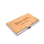 RFID Smart Wallet Wood ID Card Holder Automatically Solid Metal Bank Credit Card Holder Business CUSTOMIZE Promotion Gift - Image 6