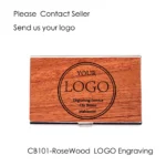 RFID Smart Wallet Wood ID Card Holder Automatically Solid Metal Bank Credit Card Holder Business CUSTOMIZE Promotion Gift - Image 15