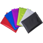 100Pcs Matte Aluminum Mylar Foil Zip Lock Bag Tear Notch Resealable Smell Proof for Coffee Bean Candy Snack Food Tea Packaging - Image 3