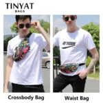 TINYAT Print Leaf Travel Waist Bag for Men and Women Fashion Casual Shoulder Bag Man Belt Pouch Female Banana Fanny Bag - Image 6