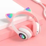 JST-28 Wireless Headphones Cat Ears Bluetooth Earphones Stereo Music Earbuds Bluetooth Sports Gaming Headset with Mic for Phones - Image 2