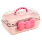 Children's Jewelry Box Bow Storage Box Home Use Hairpin Hair Accessory Storage Portable Cardboard Stationery - Image 5