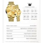 OLEVS 9931 Diamond Roman Scale Watch For Men Women Rhombus Mirror Auto Date Couple Watches Luxury Waterproof Original Hand Clock - Image 6