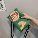 Funny Potato Chips Crossbody Handbag Women Canvas Shoulder Bag Mini Cartoon Printing Girl Envelope Bags Female Clutch Cute Purse - Image 7