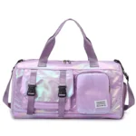 Holographic Glamour Duffel Bag - Spacious,Stylish Shoulder Tote with Shoe Compartment for Effortless Weekend Escapes - - Image 11